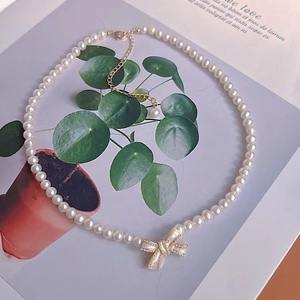 Collar con Colgante de Perla de Agua Dulce con Cadena de Plata S925, Estilo Chopsticks, Lujoso, Ligero, Moderno y Versátil - Product Image 3