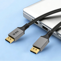 Cable VESA DP80 Personalizado OEM 2.1 80Gbps UHBR20, Cobre Estañado, Cubierta de PVC, Blindaje Trenzado, Fábrica en Vietnam, para Computadora y Monitor
