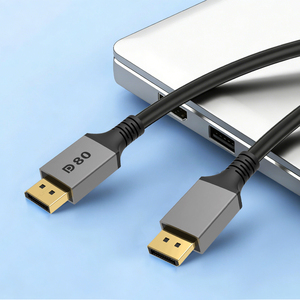 Câble VESA OEM personnalisé pour DP80 2.1, 80 Gbit/s UHBR20, cuivre étamé, gaine PVC, blindage tressé, usine du Vietnam - Product Image 4