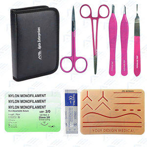 Suture Practice <b>Kit</b> For Medical Students Silicone Pad <b>Suturing</b> <b>Kit</b> With Tools Wound Closure Medic Instruments Medical Equipments - Product Image 1