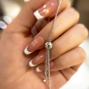 Pulsera de Tenis con Diseño Moderno, Plata de Ley 925, Baño de Oro Blanco, Moissanita Tallada Brillante, 220 mm, para Mujer - Product Image 5