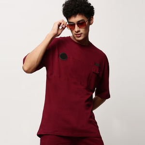Ensemble d'été pour homme à imprimé uni, nouveau modèle d'été, ensemble décontracté pour homme, ensemble court tendance, t-shirt et short à taille élastique - Product Image 5