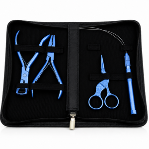 ชุดอุปกรณ์ต่อผมสแตนเลส MANAN INSTRUMENTS พร้อมคีม กรรไกร และอุปกรณ์ถอด สำหรับติดตั้งและถอดที่บ้าน - Product Image 1