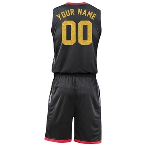 Último estilo mejor calidad logotipo personalizado hombres baloncesto uniforme Bsci venta al por mayor ropa deportiva color sólido hombres baloncesto uniformes - Product Image 3