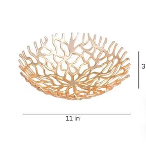 Cuenco Decorativo Contemporáneo de Latón con Forma de Coral, Diseño Novedoso, Arte Metálico Decorativo - Product Image 4