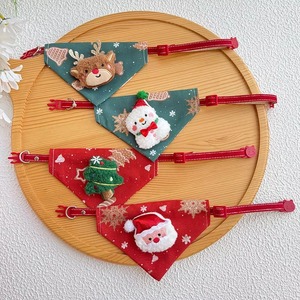 2026 <b>Christmas</b> New Style Pet Triangle Scarf <b>Collar</b> Cute Cat <b>Christmas</b> Decor <b>Dog</b> <b>Collar</b> Red Deer Washable Pet Scarf For Small - Product Image 6