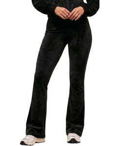 Ensemble de survêtement noir 2 pièces pour femme avec veste zippée et pantalon évasé, style esthétique avec baskets - Product Image 5