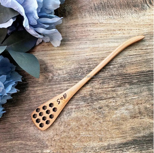Ấn độ <span class=keywords><strong>handmade</strong></span> mật ong bằng gỗ dipper Spoon Top xu hướng bằng gỗ mật ong Stick trong kích thước khác nhau Hot Bán - Product Image 3