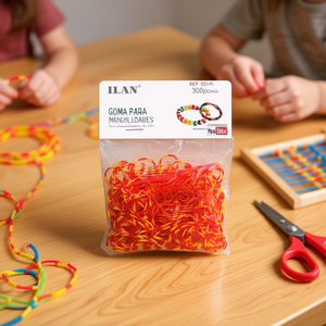Ilan Goma Manualidades Rouge Jaune 300 pièces Bandes élastiques pour loisirs créatifs - Product Image 2