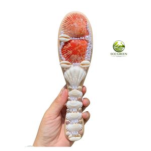 Eco Green Vietnam Handmade Natural Seashell Hair Comb & Brush Flowers Pearls Bridal Beach Style Coastal Wedding <b>Gift</b> Vietnam - Product Image 3
