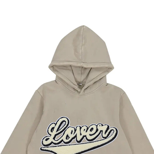 เสื้อฮู้ดดี้ผู้ชายผ้าคอตตอนผสม ปักลายเชนิลล์ ดีไซน์งานปะแบบสั่งทำ ทรงปกติ ราคาขายส่งสำหรับฤดูหนาว - Product Image 5