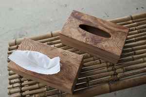 Boîte à mouchoirs en bois écologique, design élégant, faite à la main, couvercle de mouchoirs fantaisie, forme personnalisée, boîte à mouchoirs design et élégante - Product Image 2