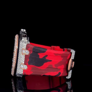 Collection de montres unisexes de luxe de qualité standard, 41 mm, clarté VVS, diamants en moissanite, mouvement à quartz - Product Image 4