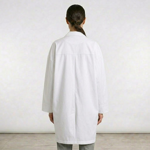 Bata de laboratorio médica para mujer, tela de sarga, poliéster y algodón, uniforme de hospital para médicos y enfermeras, ropa de trabajo de corte regular - Product Image 2