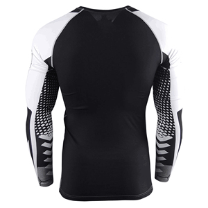 Wholesale Custom Logo OEM ODM Rash Guard <b>Men</b> Sublimation Printed Spandex Gym Rashguard <b>Compression</b> Shirts MMA rash <b>vest</b> - Product Image 2