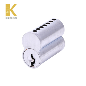 Cilindro de cerradura de puerta con logotipo personalizado disponible, latón cromado satinado, 7 pines, ranura en H, SFIC, para seguridad de puertas - Product Image 1