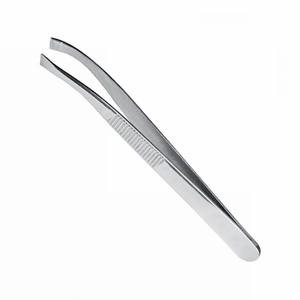 แหนบดัดขนตาสแตนเลสโค้ง DANTRIC IMPLANTS ทนทาน ใช้ซ้ำได้ ปลายเฉียง อุปกรณ์เสริมความงาม - Product Image 1
