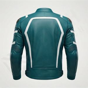 แจ็คเก็ตหนังแท้สำหรับขี่มอเตอร์ไซค์คุณภาพดีที่สุดสำหรับผู้ชาย รุ่นใหม่ล่าสุดสำหรับฤดูหนาว พร้อมแผ่นป้องกันที่ถอดออกได้ สามารถสั่งทำได้ - Product Image 2