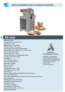 Máquina para hacer roti industrial RS 500 de fabricación india, de sobremesa, para uso continuo en cocinas y panaderías, disponible para la venta. - Product Image 3