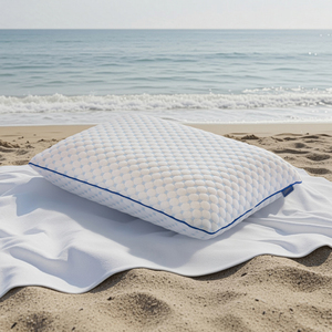 Almohada de dormir para el hogar con soporte para el cuello, núcleo sólido de poliéster tejido con agujeros grandes, blanca, para hotel, para adultos, con protección para los oídos, alta calidad. - Product Image 6