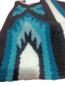 Tapis de selle Western Horse 100% Couverture en laine de Nouvelle-Zélande 34 "x 36" sous 18mm feutre synthétique gris clair cuir véritable huilé - Product Image 6