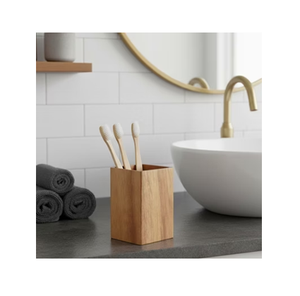 Support de rangement en bois pour brosses à dents électriques et dentifrice, idéal pour salle de bain, support pour brosses à dents et articles de toilette – Vente en gros usine - Product Image 6