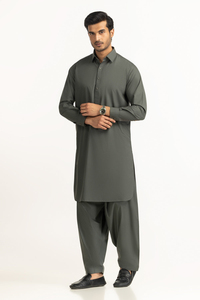 Salwar Kameez pour hommes, vêtements indiens et pakistanais, vêtements ethniques haut de gamme, 2 pièces, coton, séchage rapide, évacuation de l'humidité, protection solaire - Product Image 3