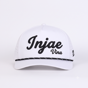 Gorra de Béisbol Personalizada con Logotipo Bordado en 3D, Perforada con Láser, con Cierre a Presión, Blanca, Impermeable, para Golf y Actividades al Aire Libre, OEM - Product Image 1