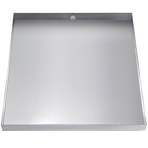 Vassoio di Scarico Compatto 27 X 25 X 2,5 Pollici in Acciaio Inox 304 Resistente per Lavatrici, Spessore 18 GA, Componenti per Elettrodomestici da Lavanderia - Product Image 1