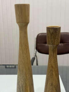 Candelabro de Madera Natural para Mesa, Portavelas de Madera, Decoración para Eventos, Fiestas, Bodas y Navidad en Oferta - Product Image 4