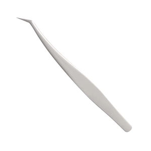 Pinzas para Pestañas Inclinadas de Acero Inoxidable Color Rosa, Estilo Vetus, Precisión en la Extensión de Pestañas, Mango Duradero y Cómodo, Punta Suave, Marca Privada - Product Image 1