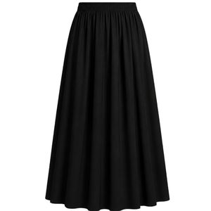 Manufacturer Custom <b>White</b> and Black Women Long Sleeve Blouse and <b>Maxi</b> Skirt Set Button Up High Waist Modest Two Piece Outfit OEM - Product Image 4