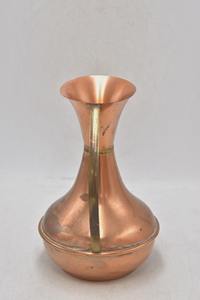 Jarra decorativa simple de cobre con cuello estrecho y base ancha para el almacenamiento y servicio de agua saludable, venta al por mayor desde India. - Product Image 6