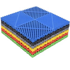 Modern Modular Interlocking Garage Floor Tiles Colorful Industrial Plastic <b>Mats</b> for Car Detailing Shop Workshop PP Material - Product Image 1
