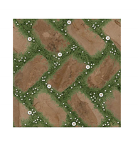 Carreaux de sol en porcelaine 3D rustiques antidérapants KC Spanish, design gazon, finition mate, pour usage extérieur, texture performante