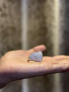 Luxury Iced Out Moissanite Dome <b>Ring</b> for Women Sparkling Pave <b>Statement</b> <b>Ring</b> Bold Cocktail Jewelry Fashion Gift Design - Product Image 3