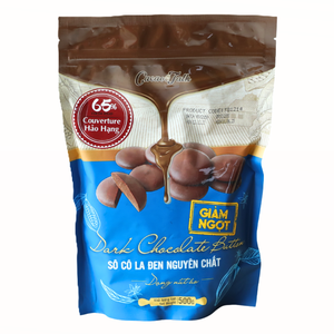 Chocolate Negro Puro Vietnamita de Primera Calidad, 65% Cacao, en Botón, 1KG, HALAL, OEM/ODM, para Panadería, Galletas, Venta al por Mayor, Envío Global - Product Image 1