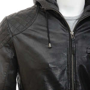 Chaqueta de Invierno para Hombre de Cuero Vacuno Genuino, Estilo Urbano, con Logotipo y Etiqueta Personalizados, Impermeable, Resistente al Viento y Transpirable - Product Image 3