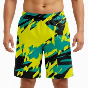 Pantalones Cortos Deportivos de Playa de Alta Calidad, de Poliéster y Elastano, para Gimnasio, Entrenamiento, Personalizados, Negros, de Nailon, para Hombre - Product Image 4