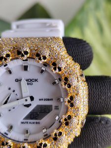 Reloj de Lujo para Hombre Starspire Jewels G SHO de Cuarzo ETA con Caja de Acero Inoxidable, Correa de Goma, Moissanita VVS Digital, Estilo Ejecutivo y Hip Hop - Product Image 6