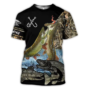 Camiseta de Verano para Hombre, Corte Regular, Informal, para Uso Diario, con Estampado Digital, Tejida, 180g, Estilo Urbano, Antiarrugas, Transpirable - Product Image 6