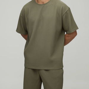 Nouvel ensemble décontracté homme automne 2026 : T-shirt à manches courtes et short imprimé léopard en fibre de bambou 100% à séchage rapide – Style streetwear - Product Image 1