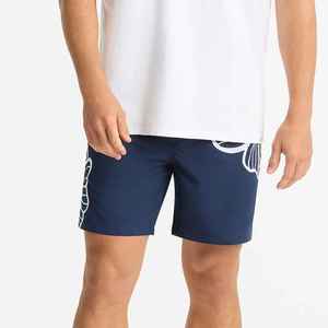 Short de bain décontracté pour homme, bleu marine, imprimé coquillage, séchage rapide, avec cordon de serrage à la taille et poches - Product Image 2