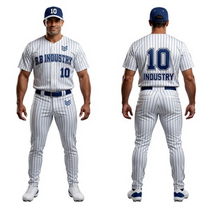 Elite Purple & Gold Pinstripe Baseball Uniform Professional Full Set Jersey, Pants & Cap with Number 10 - Product Image 5