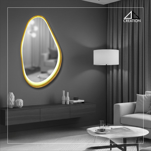 Enhance your interiors with this elegant <b>mirror</b> framed in high-quality PVC board with a protective PU coating - Product Image 5