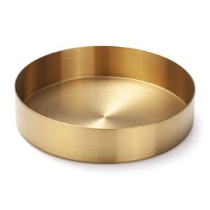 New Design Round Gold Plated Metal Serving <b>Chocolate</b> Tray for Kitchenware and Tabletop Usage Available in Bulk - Product Image 1