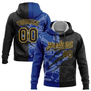 Sudadera con Capucha Personalizada para Hombre con Nombre, Número, Patrón de Grafiti, Sublimación, Poliéster, Informal, Deportiva, para Otoño - Product Image 2