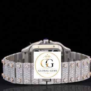 Reloj de Lujo Hip Hop con Diamantes, Completamente en Oro, con Diamantes CZ, de Acero Inoxidable para Hombre y Accesorios de Moda a Precio de Exportación - Product Image 2