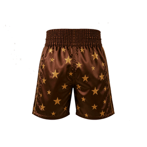 Shorts de boxe Muay Thai pour hommes, vêtements de combat MMA, logo en relief, broderie en chaîne, polyester durable, coupe régulière, taille adulte - Product Image 4