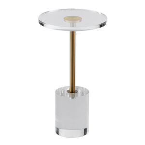 Tavolino da Caffè in Acrilico con Base Solida 11,9 x 11,9 Pollici, Altezza 21,4 Pollici, con Piano Trasparente - Product Image 2